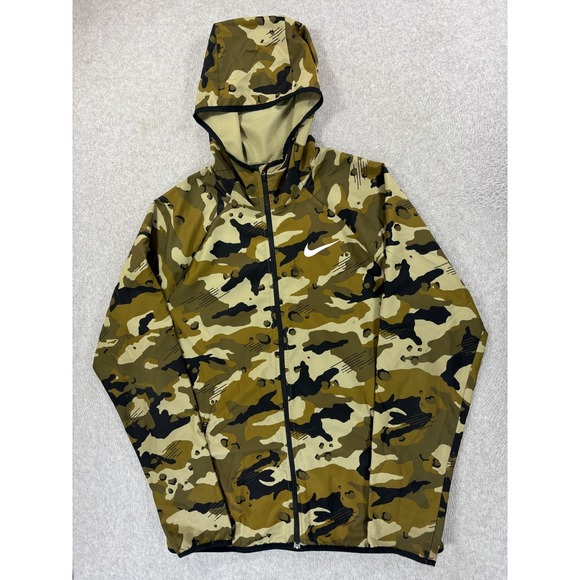 Nike Other - Nike Dri Fit Camouflage Full Zip Windbreaker Jacket‎ (Men's Medium) Green
